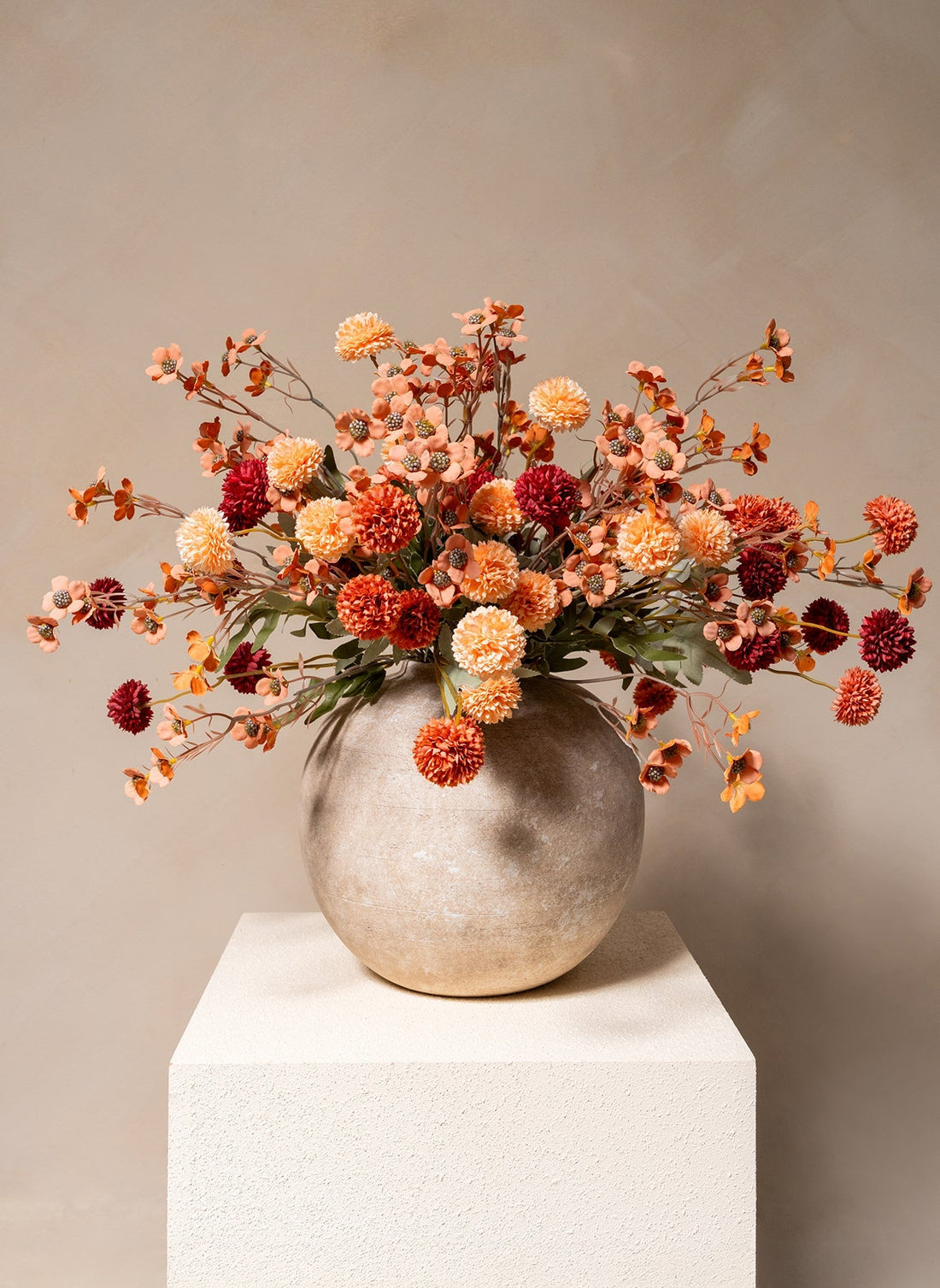 Mixed Waxflower & Kiku Artificial Flower Arrangement - 20 Stems - view 1