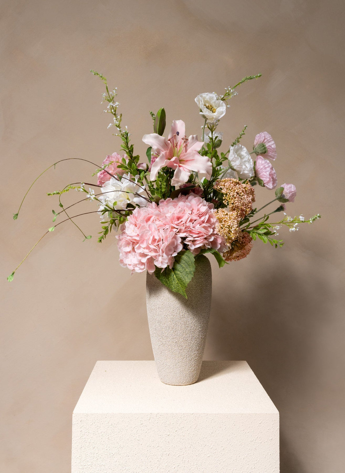Jade Artificial Flower Bouquet - Pink, 13 Stems - view 13