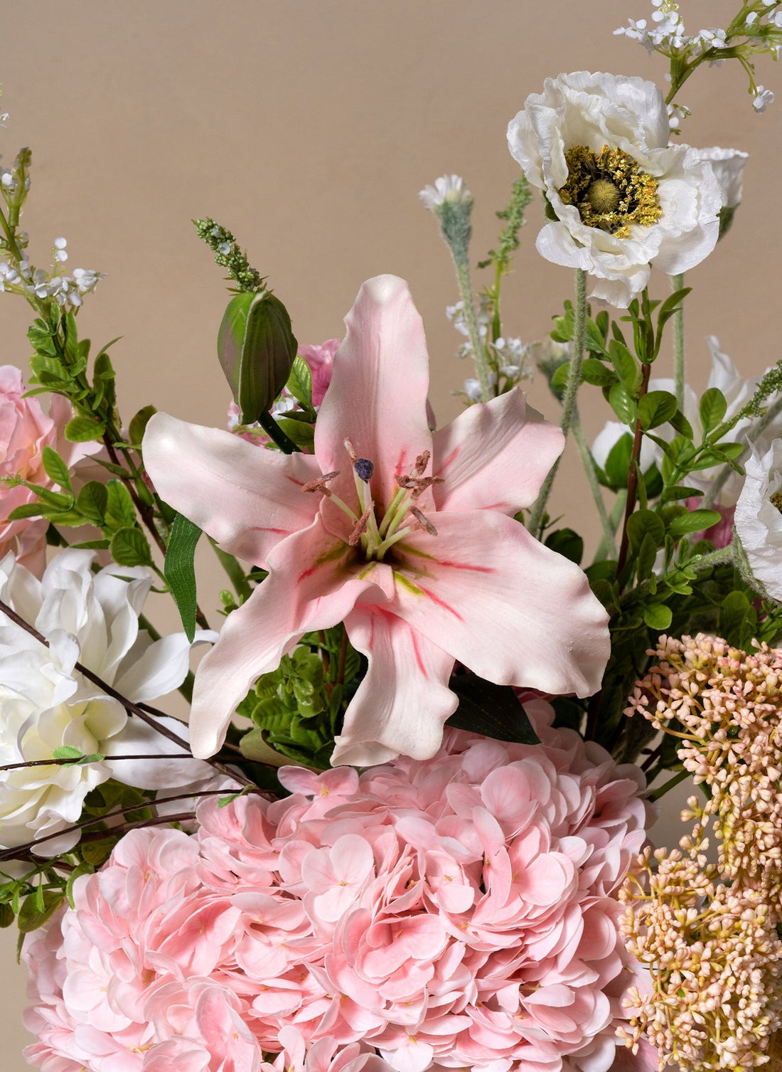 Jade Artificial Flower Bouquet - Pink, 13 Stems - view 1