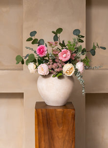 Flora Artificial Rose Bouquet - Pink & Cream, 14 Stems - view 4