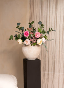 Flora Artificial Rose Bouquet - Pink & Cream, 14 Stems - view 8