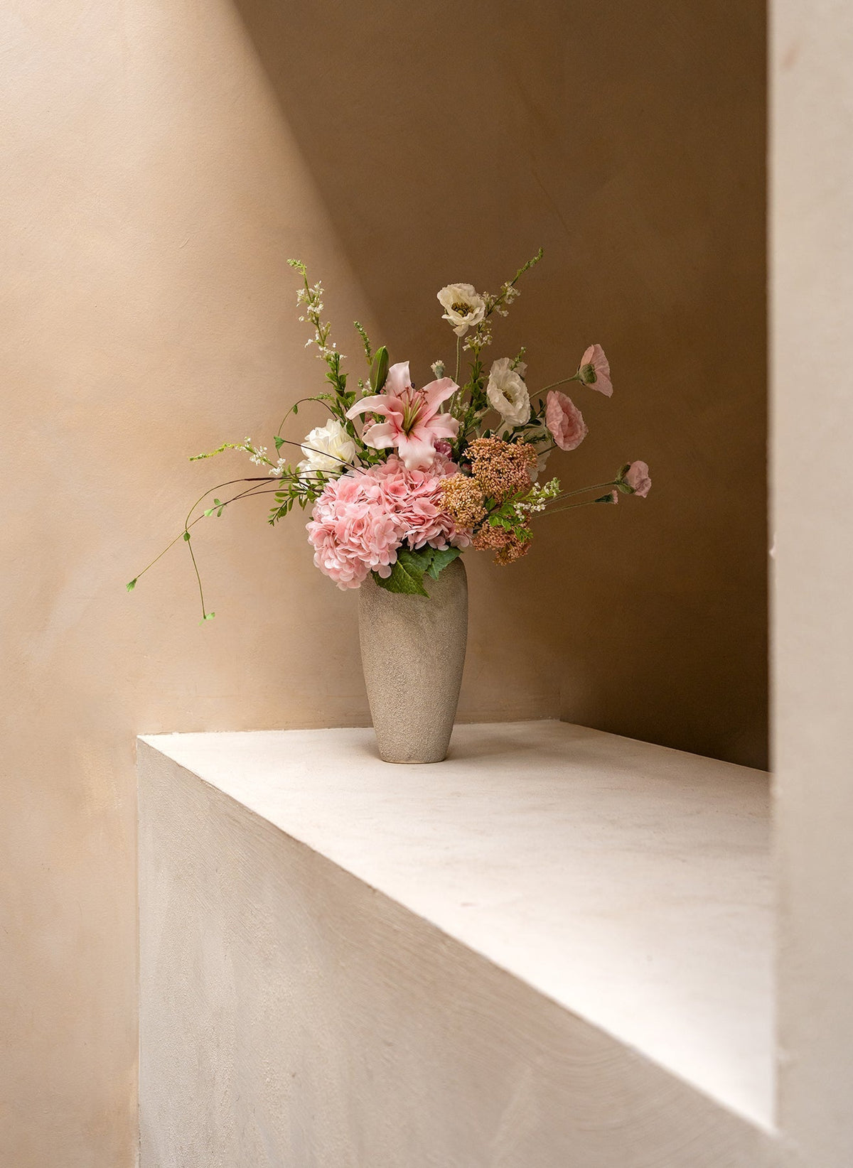 Jade Artificial Flower Bouquet - Pink, 13 Stems - view 11