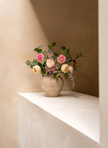 Flora Artificial Rose Bouquet - Pink & Cream, 14 Stems - view 9