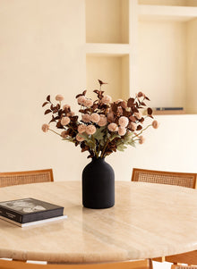 Cream Kiku & Eucalyptus Artificial Bouquet - 15 Stems - view 8