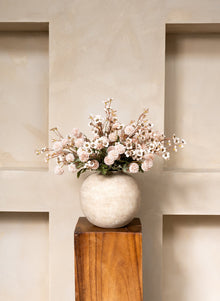 Cream Waxflower & Kiku Artificial Flower Arrangement - 20 Stems - view 3