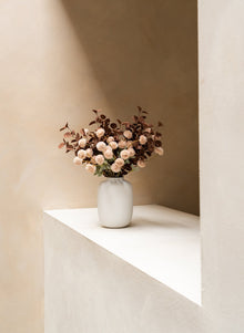 Cream Kiku & Eucalyptus Artificial Bouquet - 15 Stems - view 6