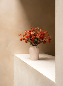 Terracotta Waxflower & Kiku Artificial Arrangement - 20 Stems - view 5