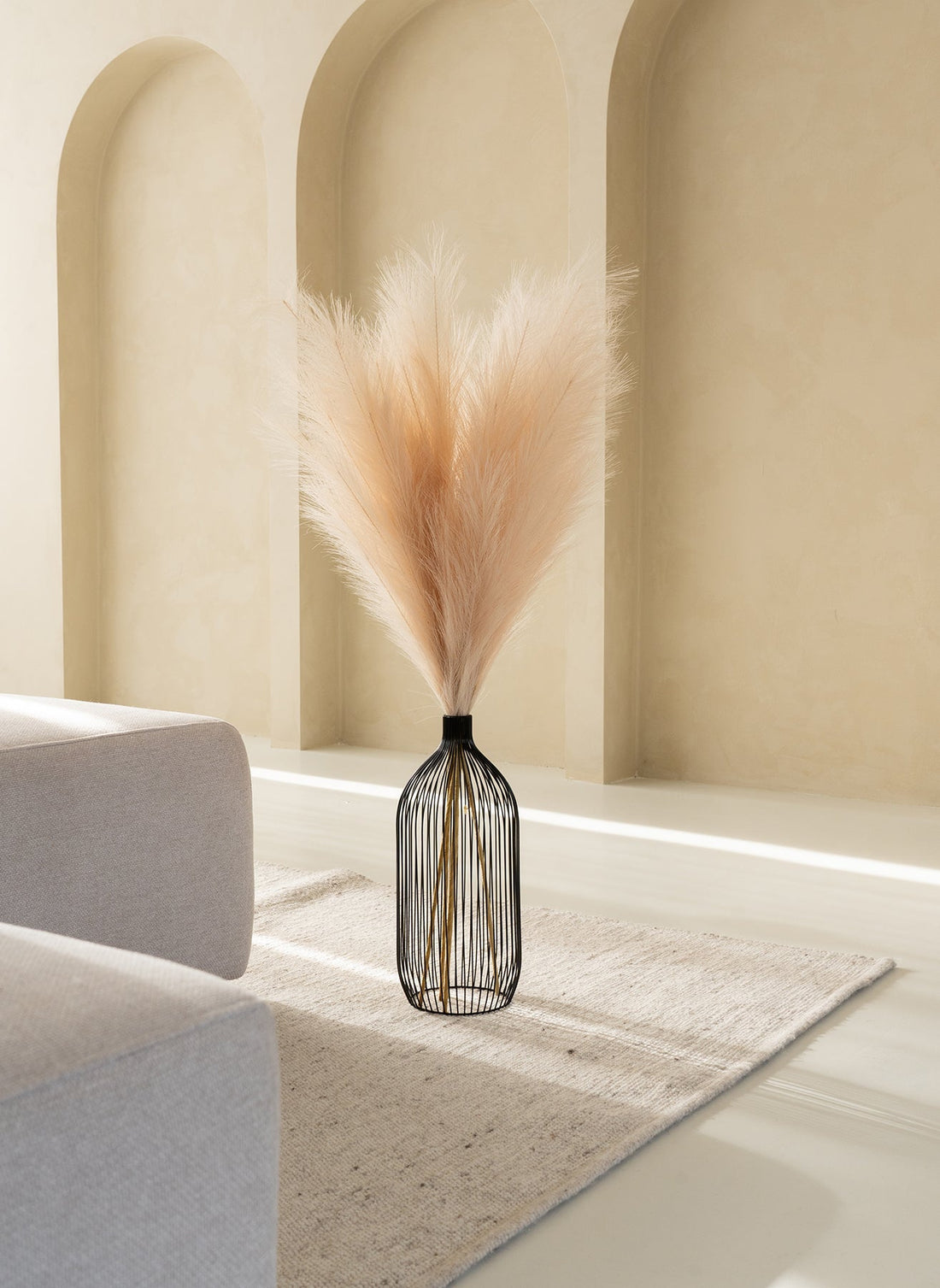 Artificial Pampas Grass Stems - Cream, 43.3 in - view 1