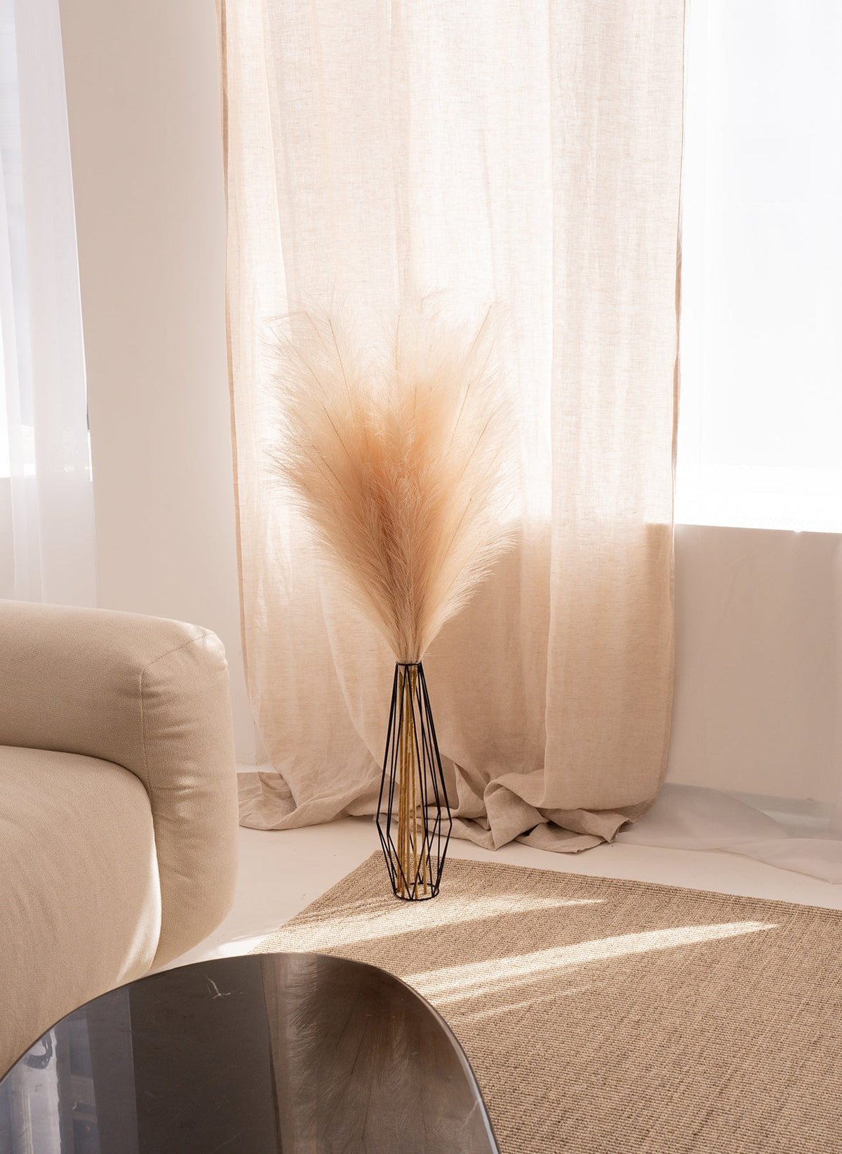 Artificial Pampas Grass Stems - Cream, 43.3 in - view 2