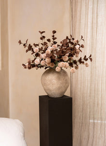 Cream Kiku & Eucalyptus Artificial Bouquet - 15 Stems - view 2