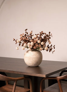 Cream Kiku & Eucalyptus Artificial Bouquet - 15 Stems - view 7