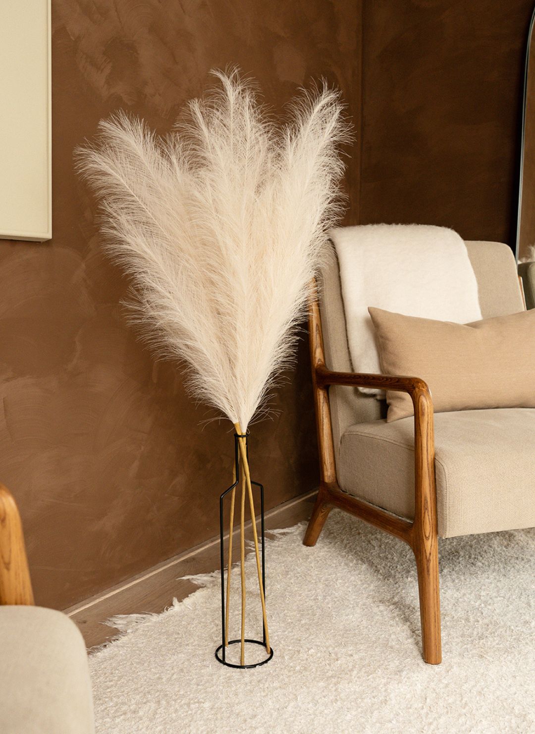 Artificial Pampas Grass Stems - Beige, 43.3 in - view 8