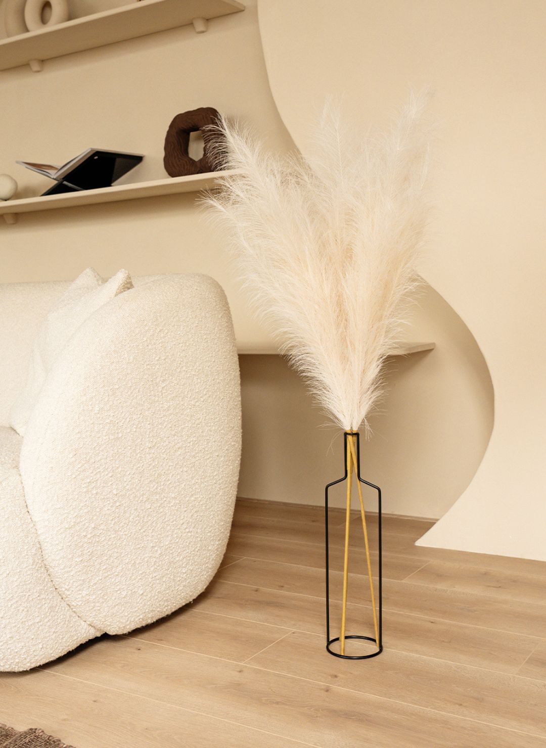 Artificial Pampas Grass Stems - Beige, 43.3 in - view 4
