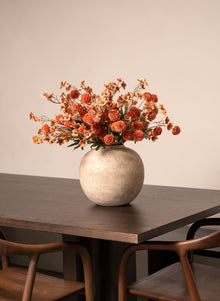 Terracotta Waxflower & Kiku Artificial Arrangement - 20 Stems - view 4