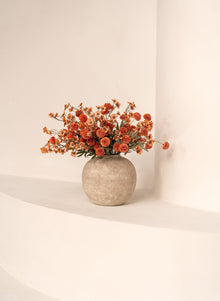 Terracotta Waxflower & Kiku Artificial Arrangement - 20 Stems - view 6
