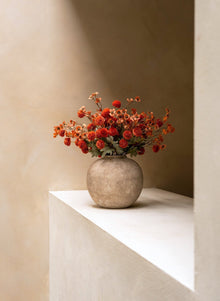 Terracotta Waxflower & Kiku Artificial Arrangement - 20 Stems - view 8