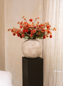 Terracotta Waxflower & Kiku Artificial Arrangement - 20 Stems - view 9